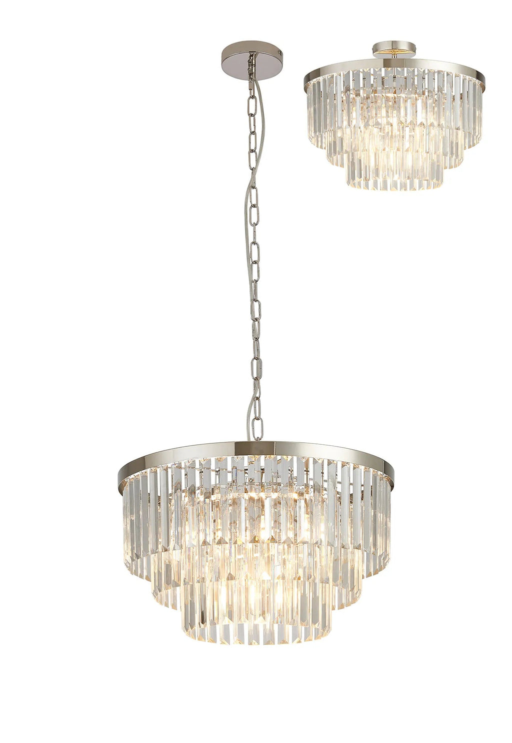 Deco - Cosette 50cm Chandelier Pendant/Semi Flush, 5 Light E14 - Luminosity Designs Ltd