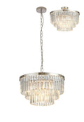 Deco - Cosette 50cm Chandelier Pendant/Semi Flush, 5 Light E14 - Luminosity Designs Ltd