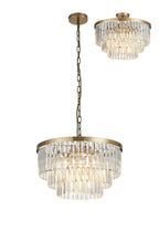 Deco - Cosette 50cm Chandelier Pendant/Semi Flush, 5 Light E14 - Luminosity Designs Ltd