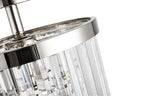 Deco - Cosette Semi Flush Ceiling Crystal Chandelier, 3 Light E14 - Luminosity Designs Ltd