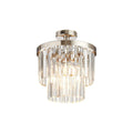 Deco - Cosette Semi Flush Ceiling Crystal Chandelier, 3 Light E14 - Luminosity Designs Ltd