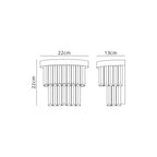Deco - Cosette Semi Flush Ceiling Crystal Wall Light, 2x Light E14 - Luminosity Designs Ltd