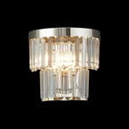 Deco - Cosette Semi Flush Ceiling Crystal Wall Light, 2x Light E14 - Luminosity Designs Ltd