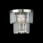 Deco - Cosette Semi Flush Ceiling Crystal Wall Light, 2x Light E14 - Luminosity Designs Ltd