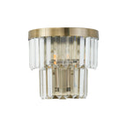 Deco - Cosette Semi Flush Ceiling Crystal Wall Light, 2x Light E14 - Luminosity Designs Ltd