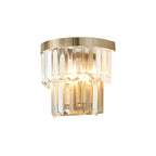 Deco - Cosette Semi Flush Ceiling Crystal Wall Light, 2x Light E14 - Luminosity Designs Ltd