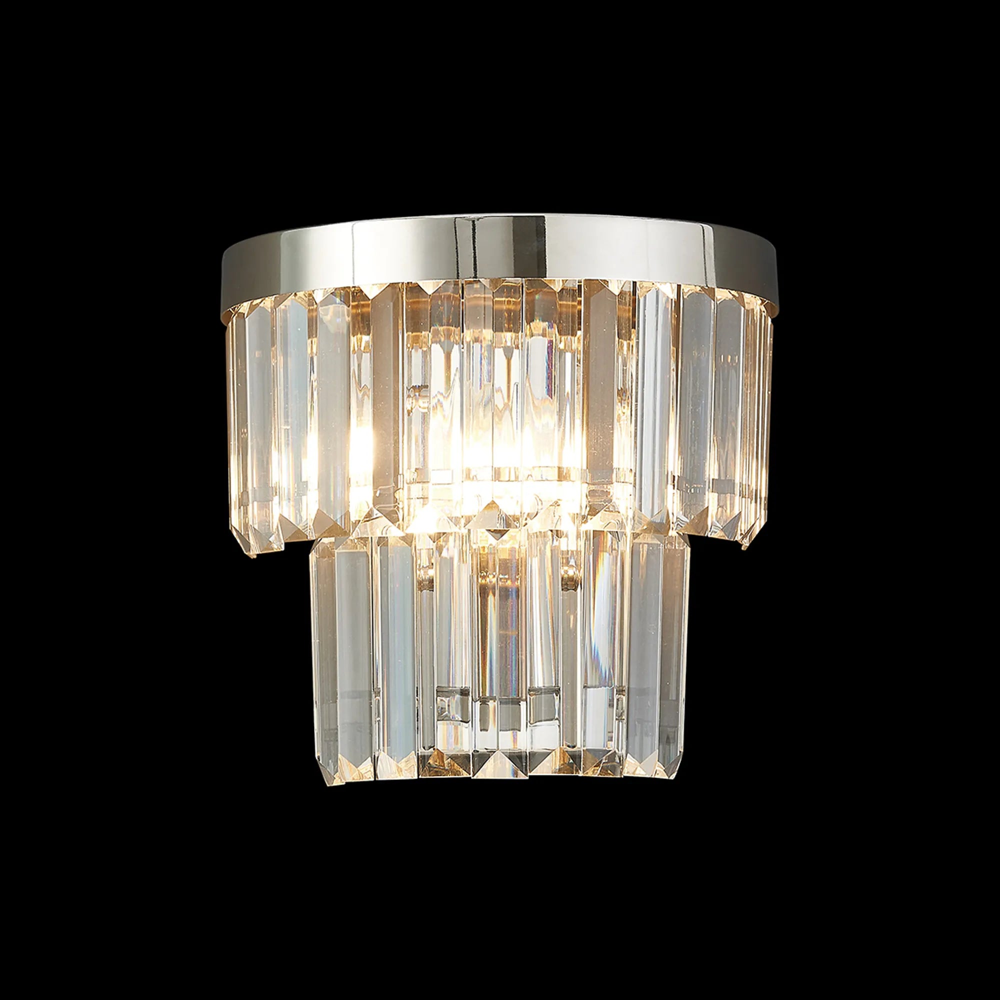 Cosette Semi Flush Ceiling Crystal Wall Light, 2x Light E14