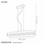 Diyas - Cosmic Pendant Linear Bar - Luminosity Designs Ltd