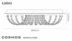 Diyas - Cosmos Flush Crystal Ceiling Light - Luminosity Designs Ltd
