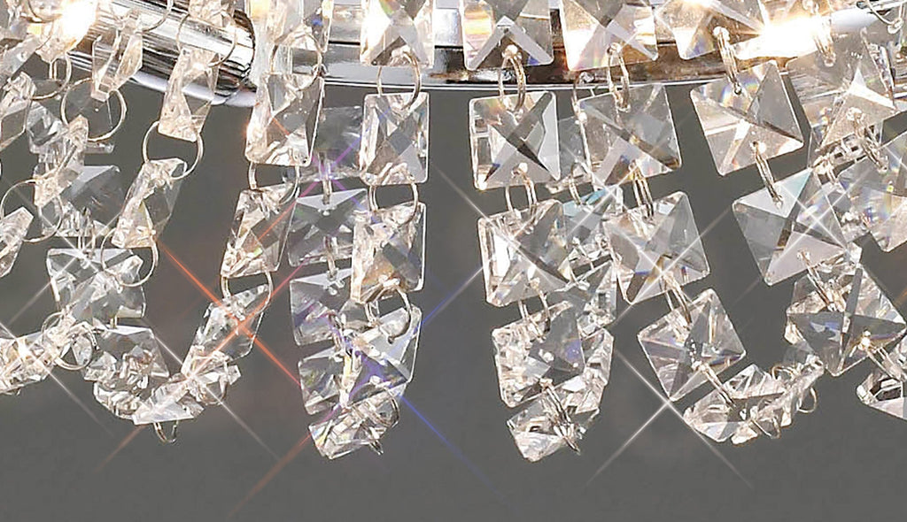 Diyas - Cosmos Flush Crystal Ceiling Light - Luminosity Designs Ltd
