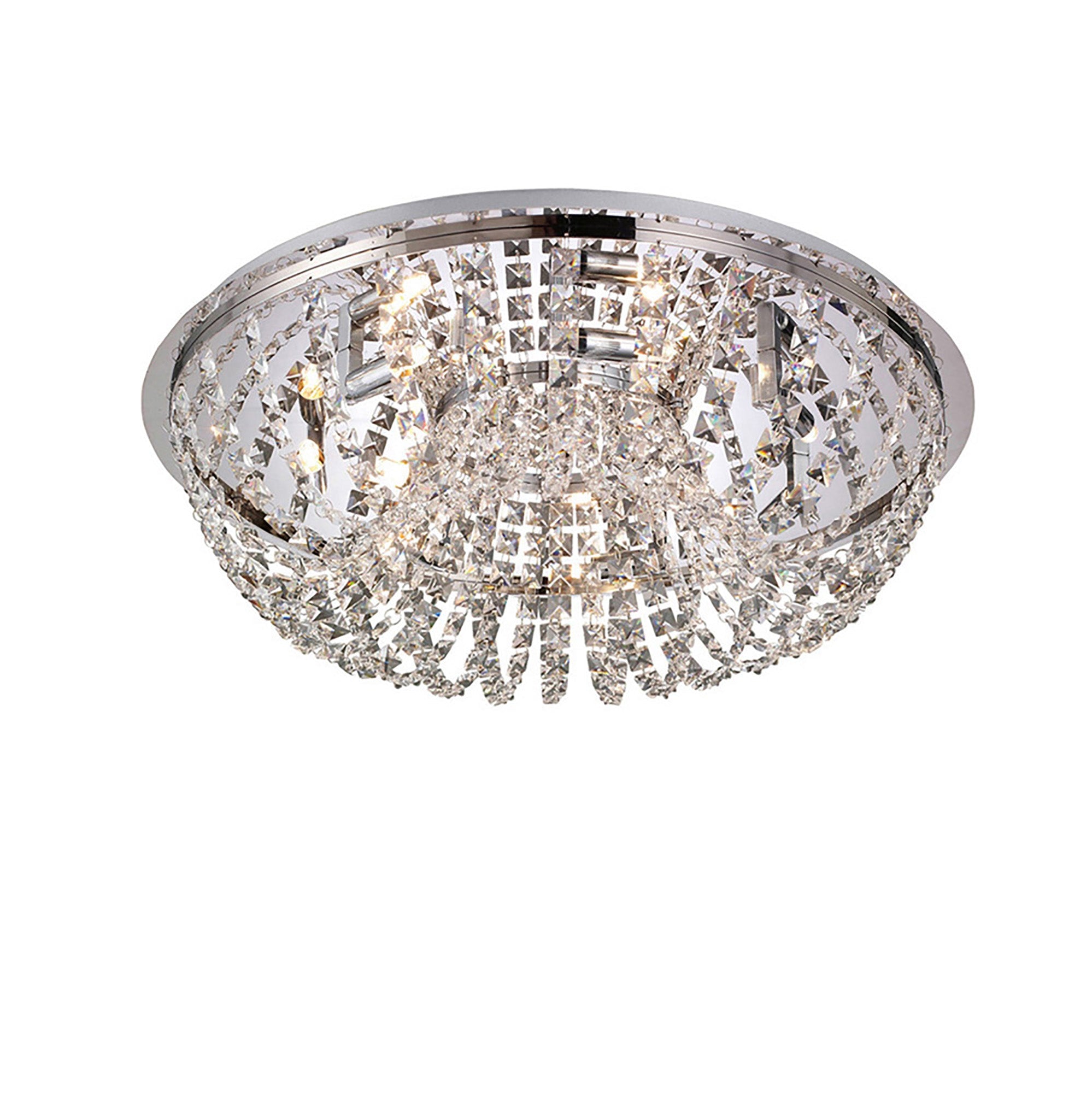 Diyas - Cosmos Large Flush Crystal Ceiling Light - Luminosity Designs Ltd