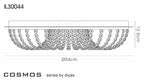 Diyas - Cosmos Large Flush Crystal Ceiling Light - Luminosity Designs Ltd