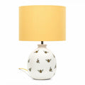 lse - Country Bee Ceramic Table Lamp With Matching Yellow Shade - Luminosity Designs Ltd