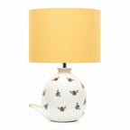 lse - Country Bee Ceramic Table Lamp With Matching Yellow Shade - Luminosity Designs Ltd