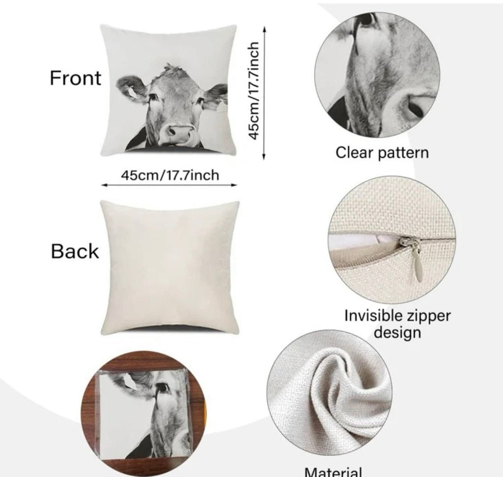 Luminosity Designs - Cow Heavy Style Patio Cushion - Luminosity Designs Ltd