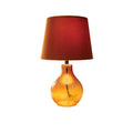 Crawford Table Lamp With Dimpled Glass and Velvet Shade, 1x E14, Various Colours (Oaks TL7220) - Luminosity Designs Ltd