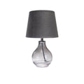 Crawford Table Lamp With Dimpled Glass and Velvet Shade, 1x E14, Various Colours (Oaks TL7220) - Luminosity Designs Ltd