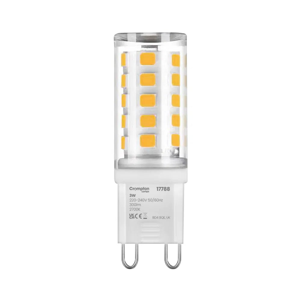 Crompton Lamps - Crompton 3w 300lm NON Dimmable High Powered LED Pixy G9 Capsule Bulb - Luminosity Designs Ltd