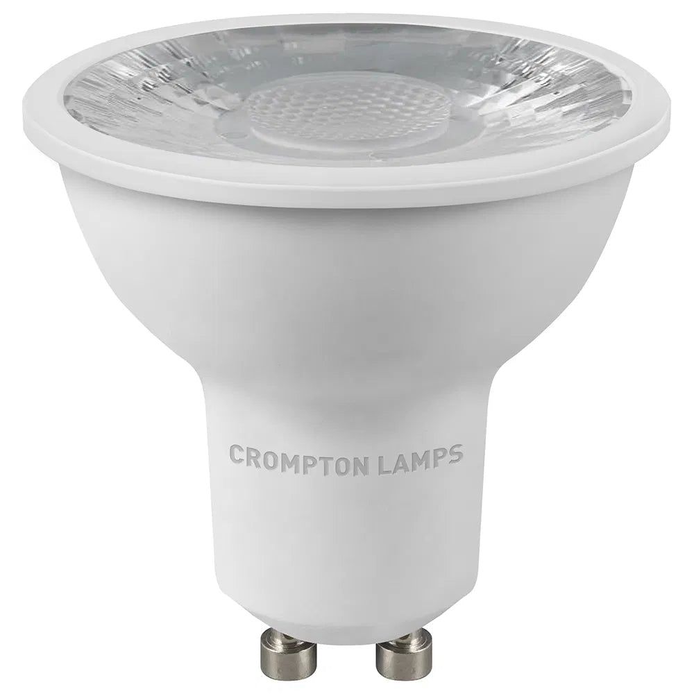 Crompton Lamps - Crompton 5w Dimmable High Powered LED Thermal Plastic GU10 Spot Lamp Bulb - Luminosity Designs Ltd