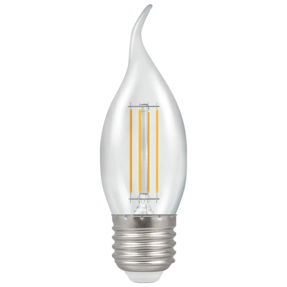 Luxram - Crompton Candle Tip E14, 5W, 3000k, Warm White 2700K, 470lm , 40w Equivalent - Luminosity Designs Ltd