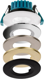 Crompton - Crompton Coloured Bezel Firesafe Integrated LED Downlight • Dimmable • 4W/6W/8W • 2700K/3000K/4000K/6000K - Luminosity Designs Ltd