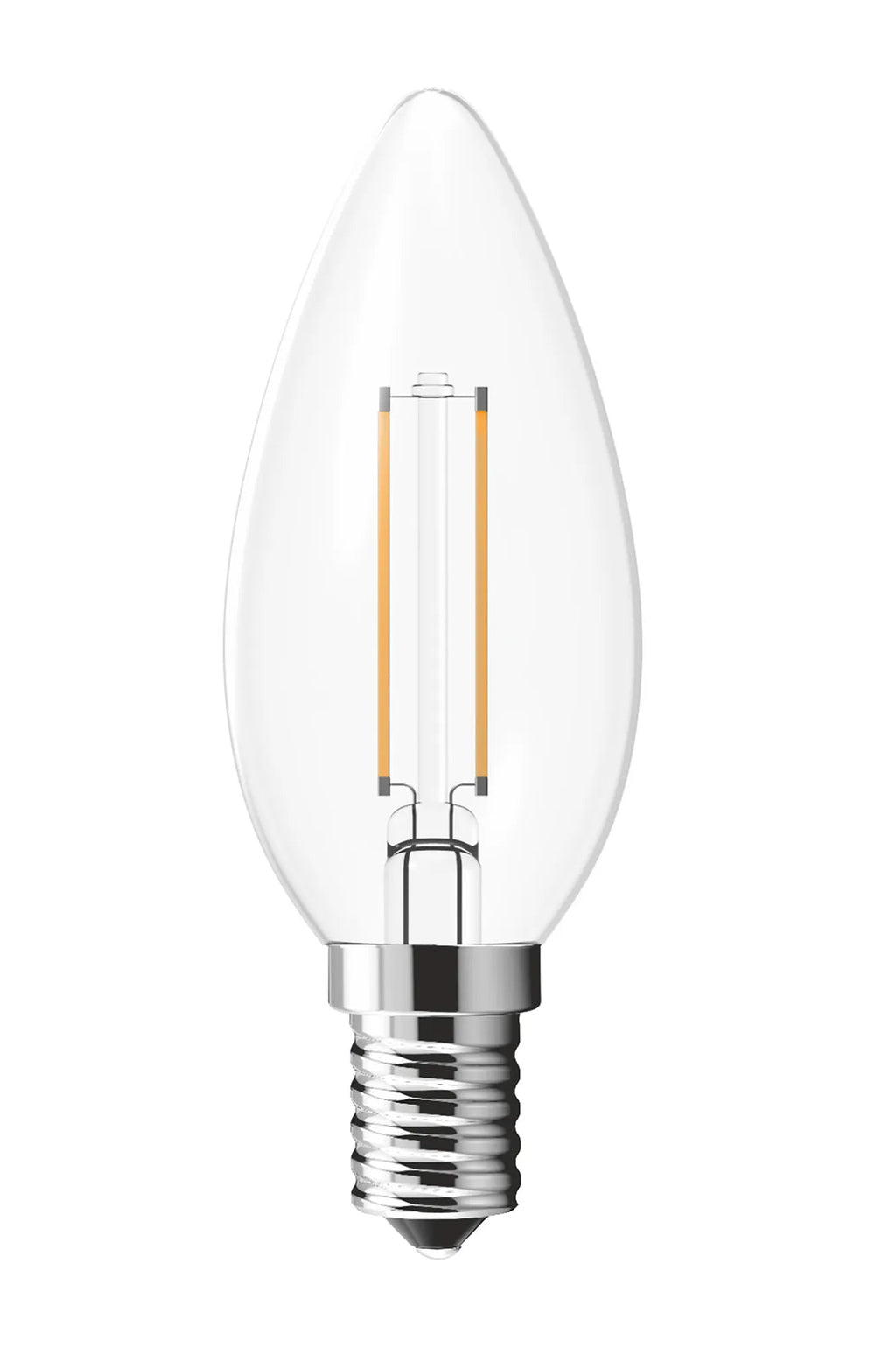 Crompton - Crompton LOW POWER LED Filament Candle Clear Dimmable 2.2w 2700k SES - E14, 20w Equivalent - Luminosity Designs Ltd