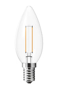 Crompton - Crompton LOW POWER LED Filament Candle Clear Dimmable 2.2w 2700k SES - E14, 20w Equivalent - Luminosity Designs Ltd