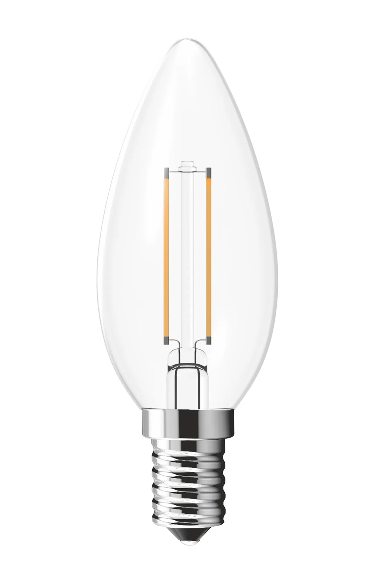 Crompton - Crompton LOW POWER LED Filament Candle Clear Dimmable 2.2w 2700k SES - E14, 20w Equivalent - Luminosity Designs Ltd