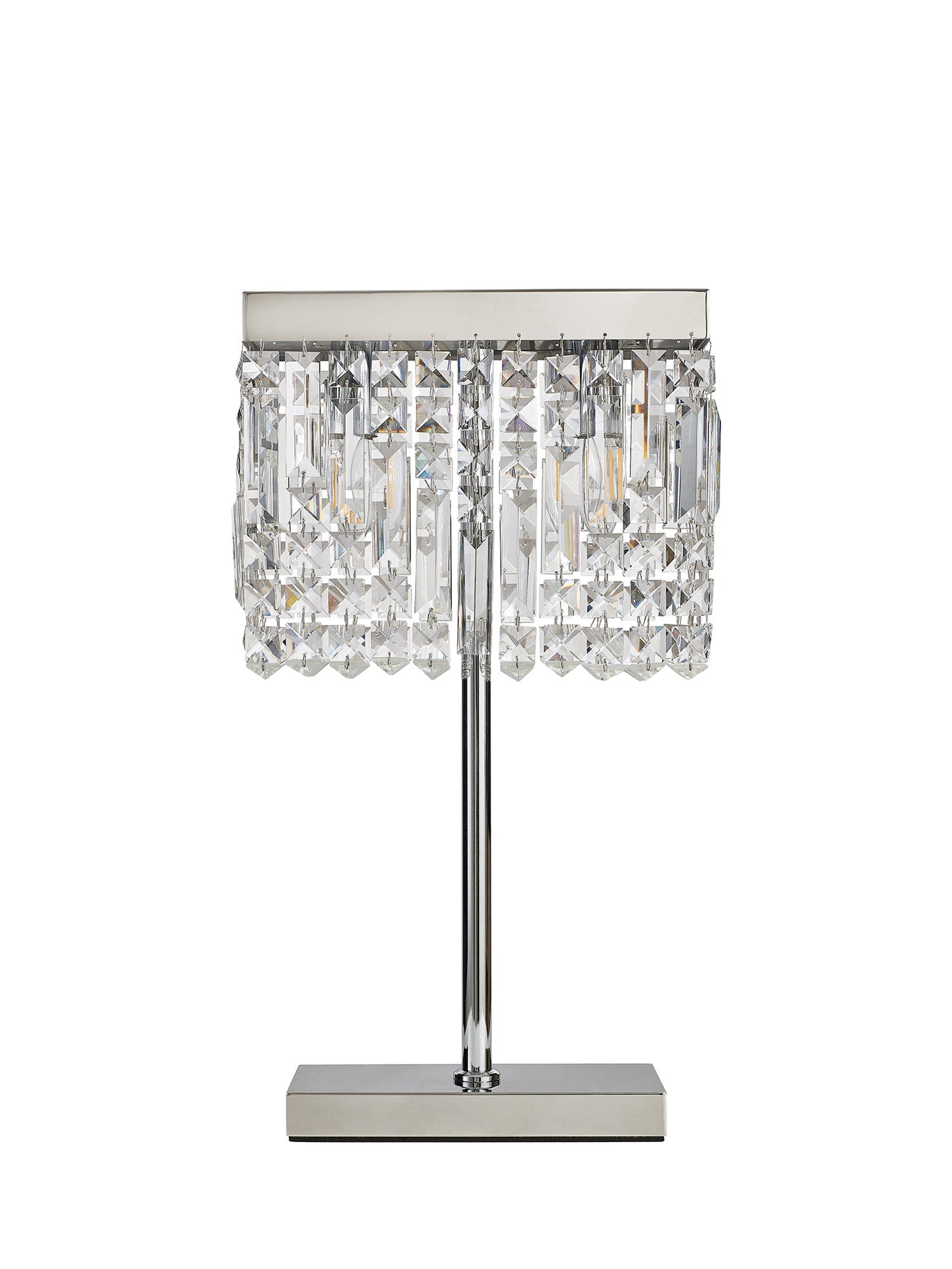 Luminosity Designs Ltd - Cruise 30x10cm Rectangular Chandelier Style Crystal Table Lamp, 2 Light E14 - Luminosity Designs Ltd