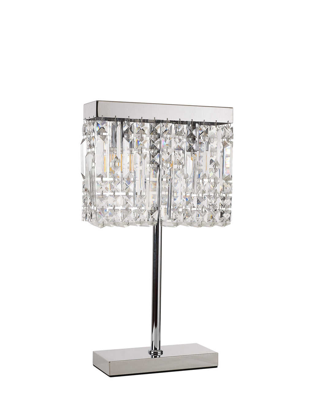 Luminosity Designs Ltd - Cruise 30x10cm Rectangular Chandelier Style Crystal Table Lamp, 2 Light E14 - Luminosity Designs Ltd