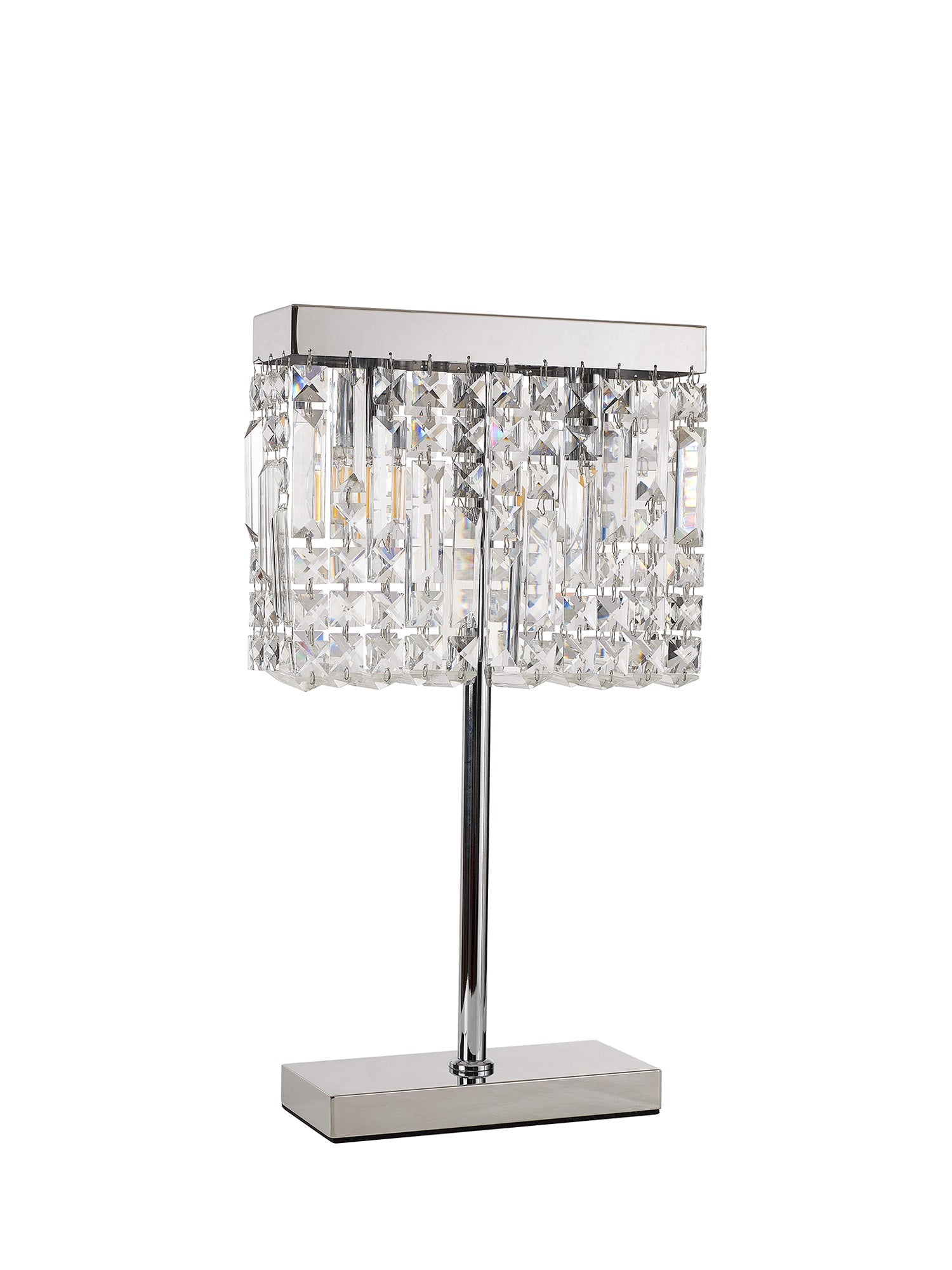 Luminosity Designs Ltd - Cruise 30x10cm Rectangular Chandelier Style Crystal Table Lamp, 2 Light E14 - Luminosity Designs Ltd