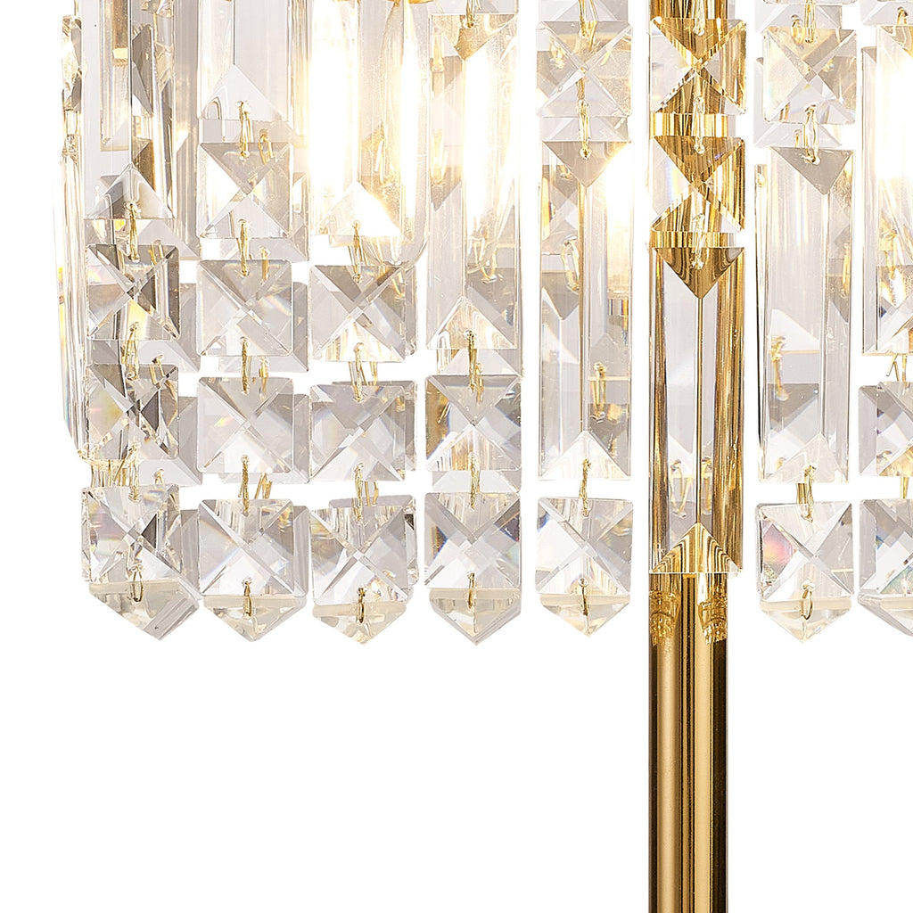 Luminosity Designs Ltd - Cruise 30x10cm Rectangular Chandelier Style Crystal Table Lamp, 2 Light E14 - Luminosity Designs Ltd