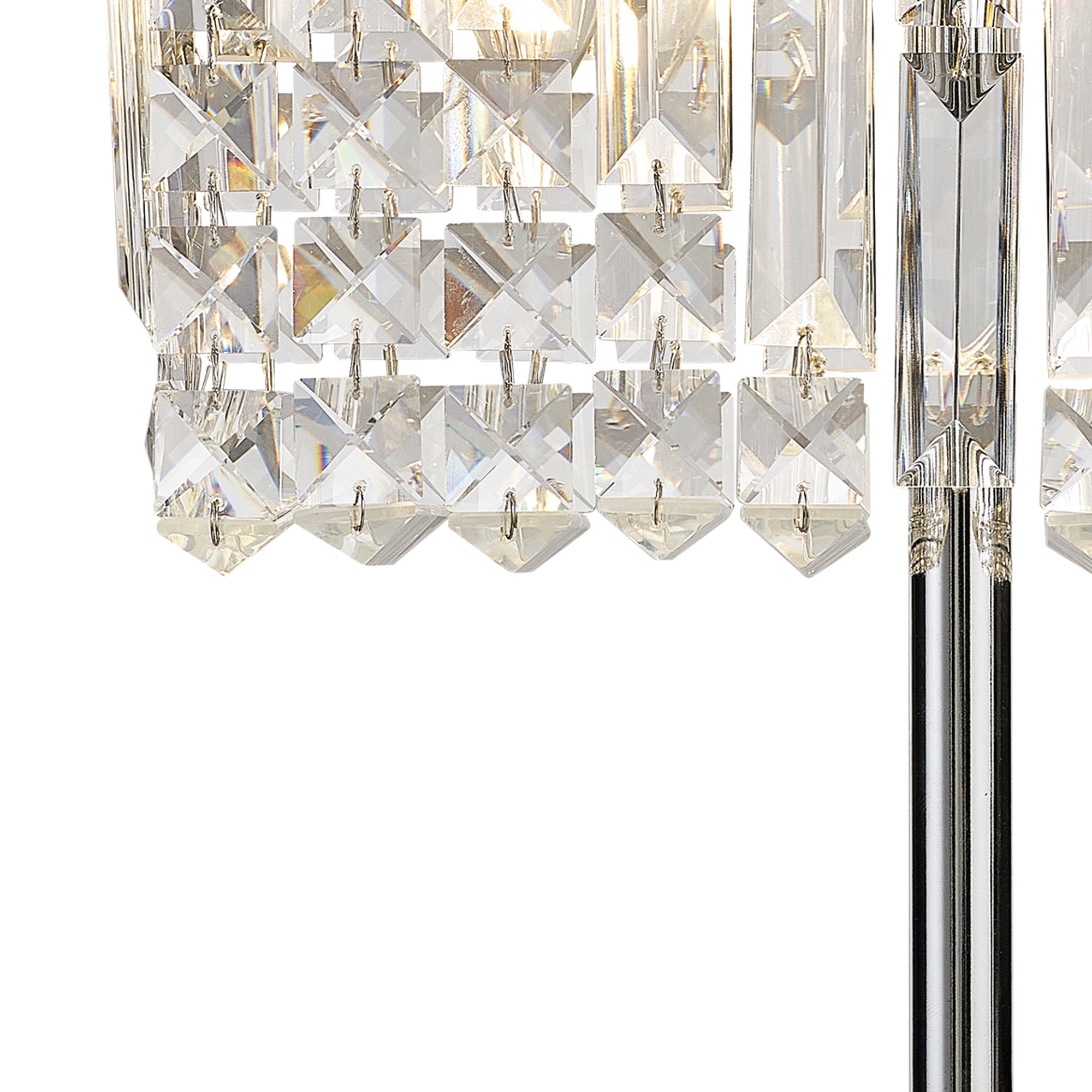 Luminosity Designs Ltd - Cruise 30x10cm Rectangular Chandelier Style Crystal Table Lamp, 2 Light E14 - Luminosity Designs Ltd