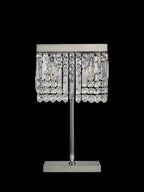 Luminosity Designs Ltd - Cruise 30x10cm Rectangular Chandelier Style Crystal Table Lamp, 2 Light E14 - Luminosity Designs Ltd