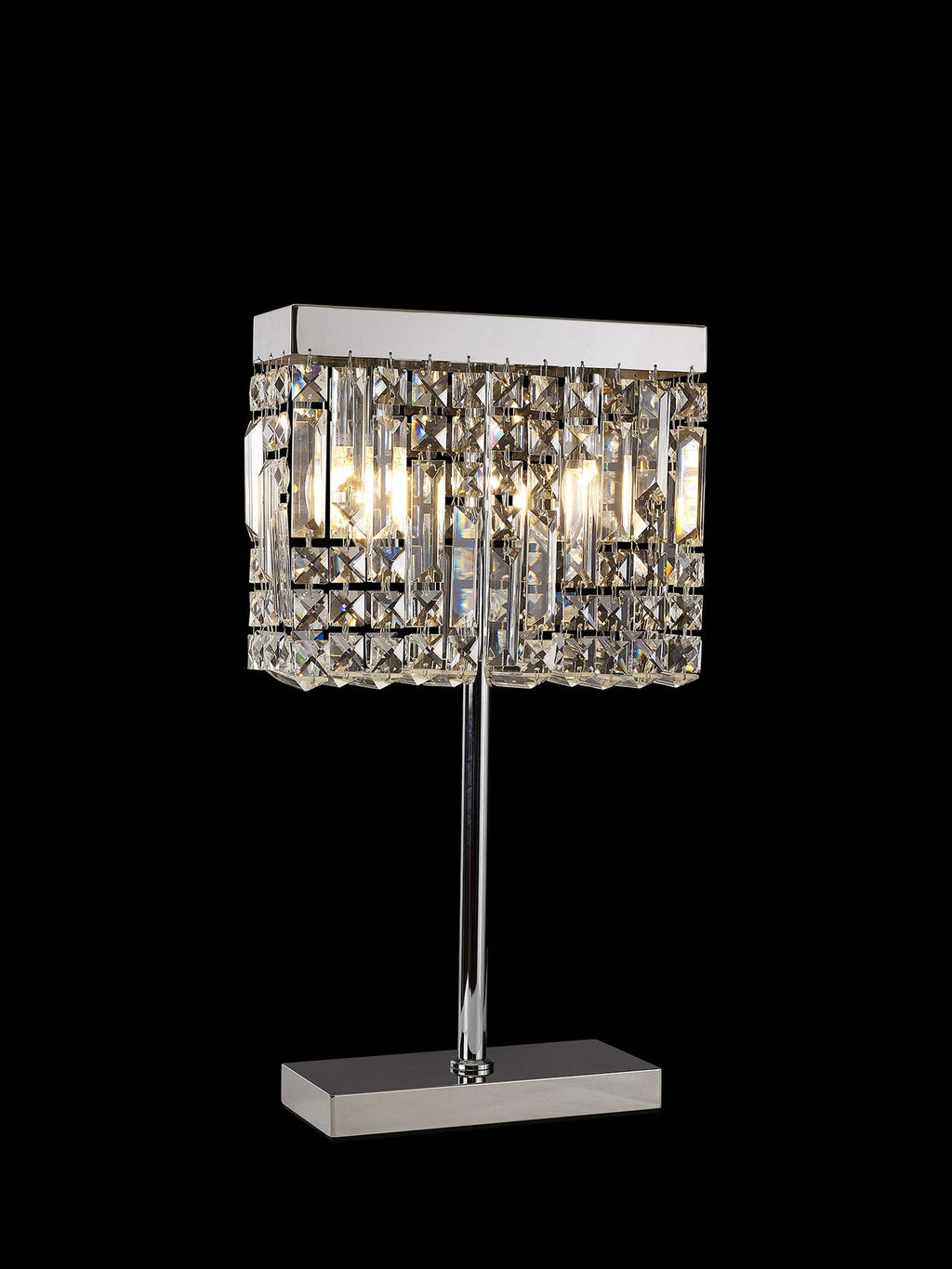 Luminosity Designs Ltd - Cruise 30x10cm Rectangular Chandelier Style Crystal Table Lamp, 2 Light E14 - Luminosity Designs Ltd