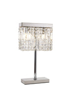 Luminosity Designs Ltd - Cruise 30x10cm Rectangular Chandelier Style Crystal Table Lamp, 2 Light E14 - Luminosity Designs Ltd
