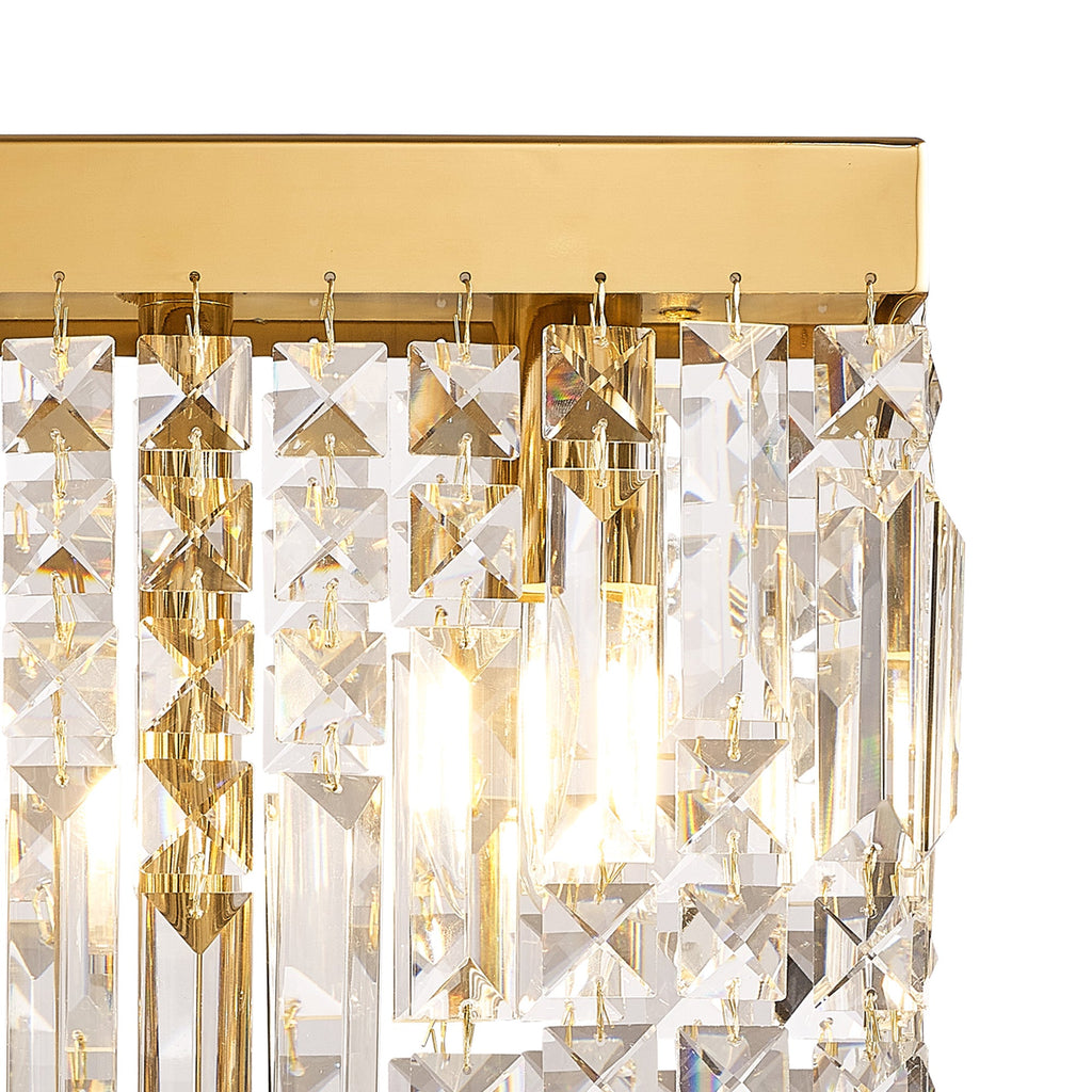 Luminosity Designs Ltd - Cruise 30x10cm Rectangular Chandelier Style Crystal Table Lamp, 2 Light E14 - Luminosity Designs Ltd