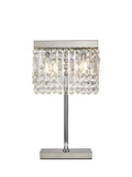 Luminosity Designs Ltd - Cruise 30x10cm Rectangular Chandelier Style Crystal Table Lamp, 2 Light E14 - Luminosity Designs Ltd