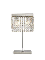 Luminosity Designs Ltd - Cruise 30x10cm Rectangular Chandelier Style Crystal Table Lamp, 2 Light E14 - Luminosity Designs Ltd