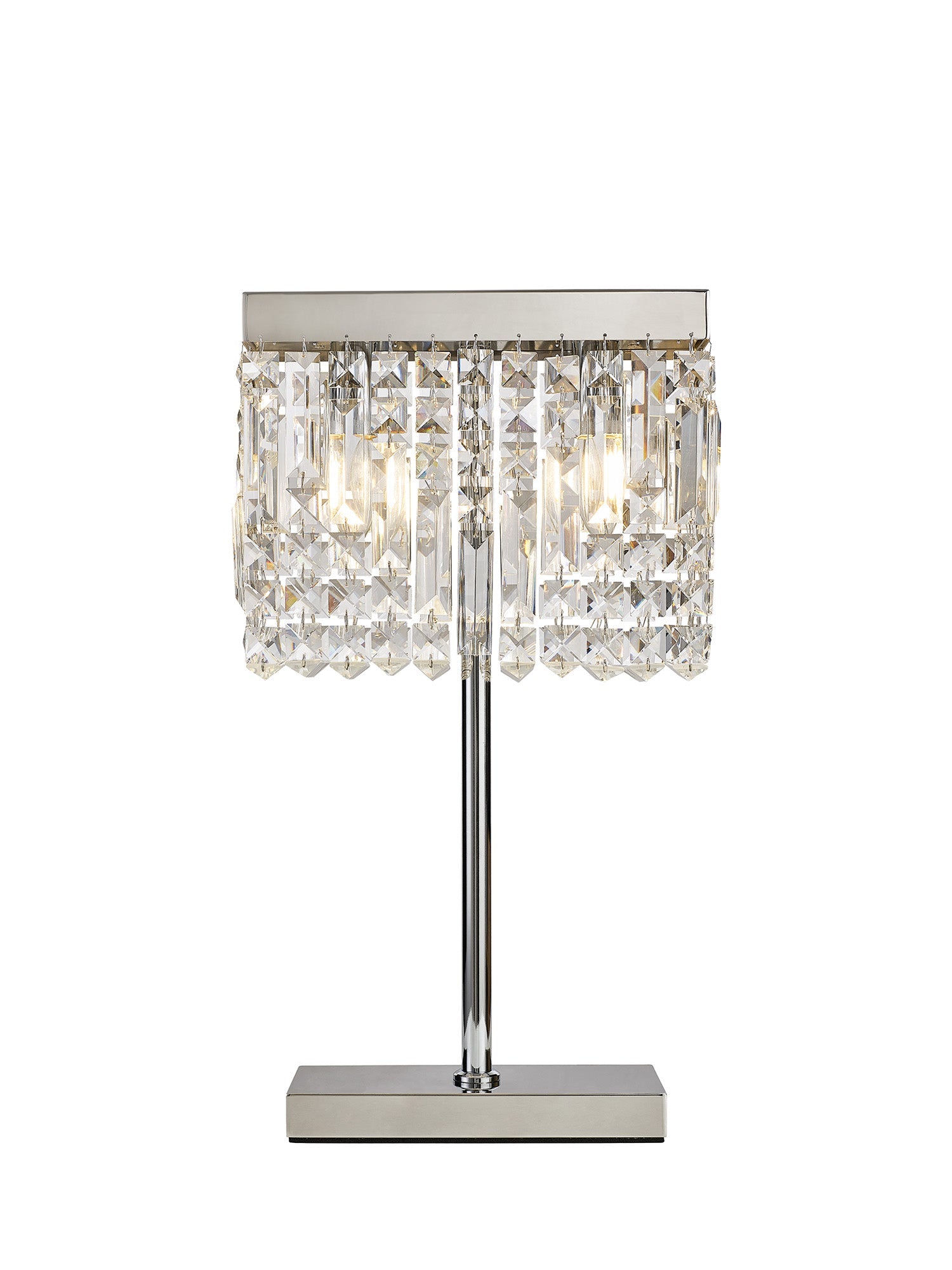 Luminosity Designs Ltd - Cruise 30x10cm Rectangular Chandelier Style Crystal Table Lamp, 2 Light E14 - Luminosity Designs Ltd