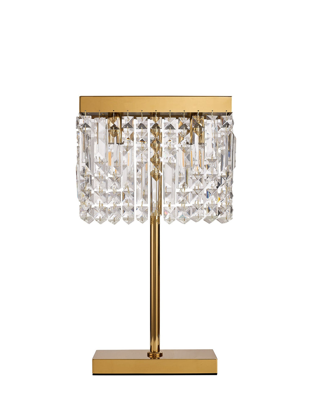 Luminosity Designs Ltd - Cruise 30x10cm Rectangular Chandelier Style Crystal Table Lamp, 2 Light E14 - Luminosity Designs Ltd