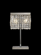Luminosity Designs Ltd - Cruise 30x10cm Rectangular Chandelier Style Crystal Table Lamp, 2 Light E14 - Luminosity Designs Ltd
