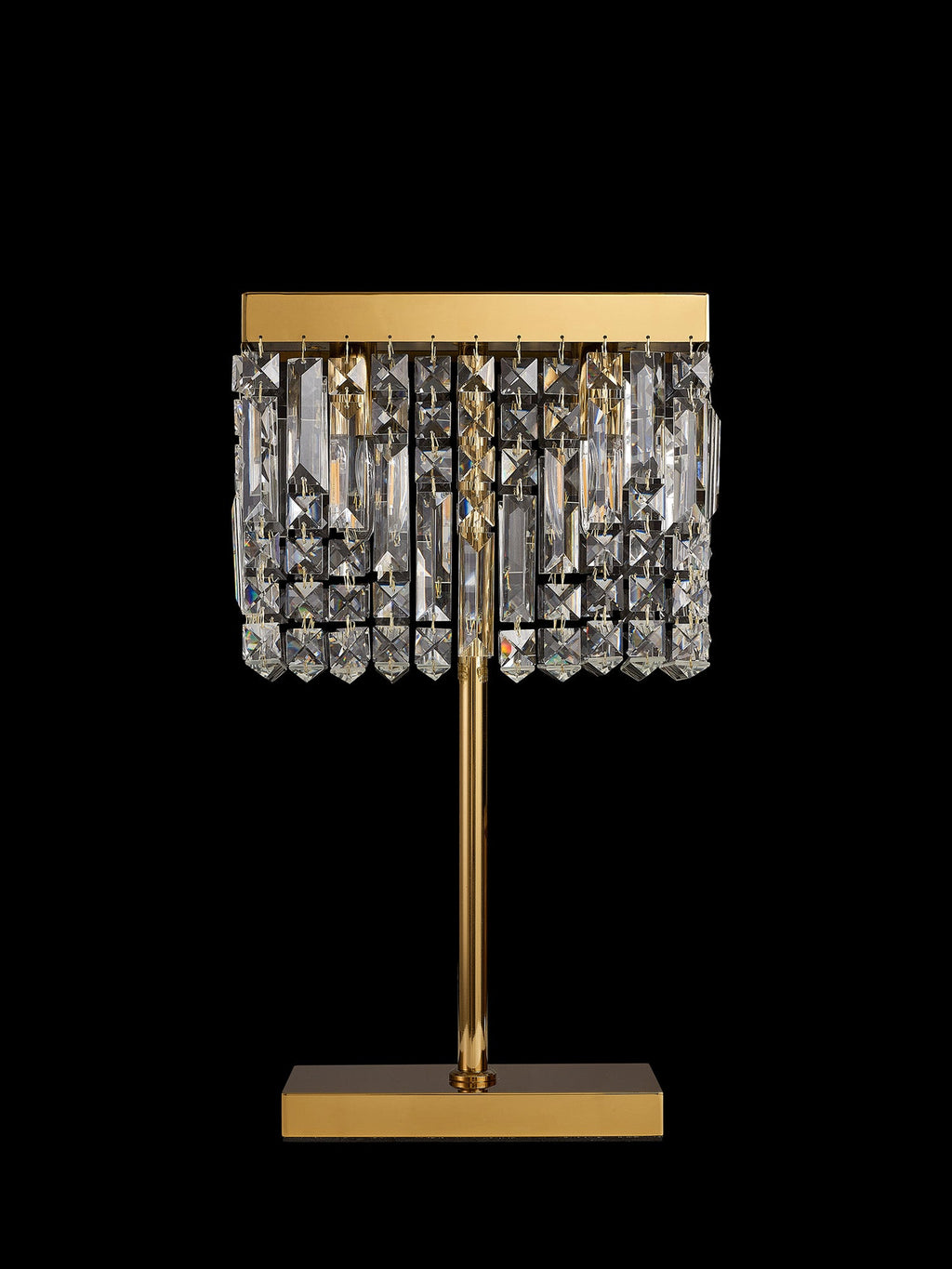 Luminosity Designs Ltd - Cruise 30x10cm Rectangular Chandelier Style Crystal Table Lamp, 2 Light E14 - Luminosity Designs Ltd