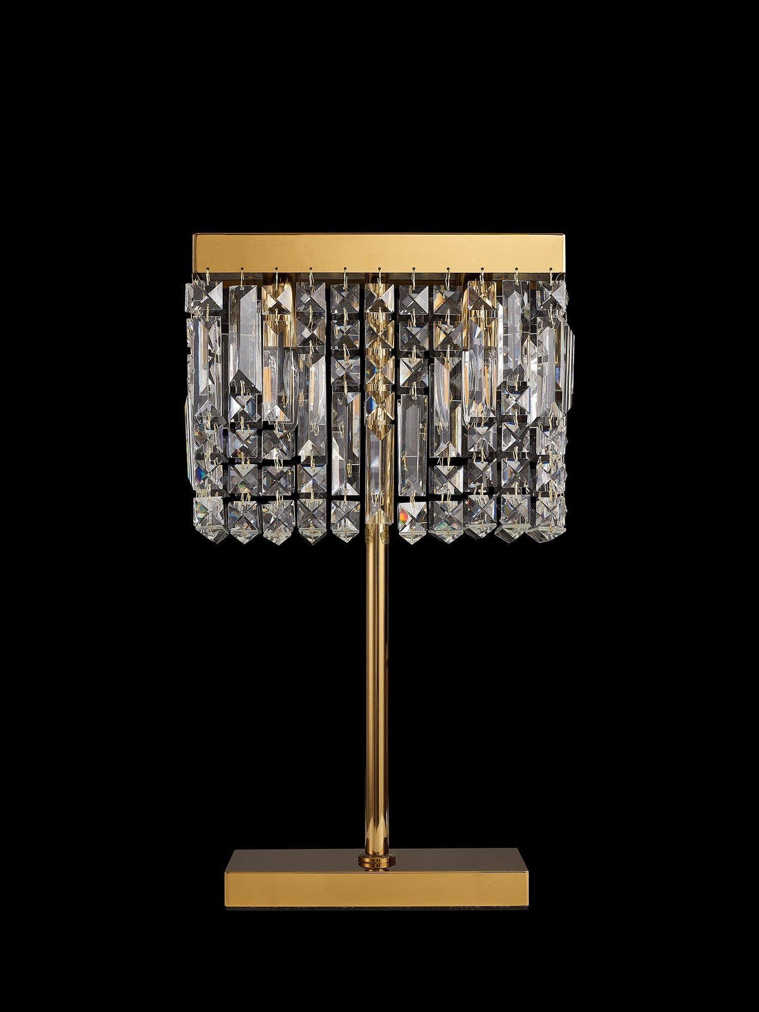 Luminosity Designs Ltd - Cruise 30x10cm Rectangular Chandelier Style Crystal Table Lamp, 2 Light E14 - Luminosity Designs Ltd