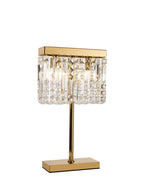 Luminosity Designs Ltd - Cruise 30x10cm Rectangular Chandelier Style Crystal Table Lamp, 2 Light E14 - Luminosity Designs Ltd