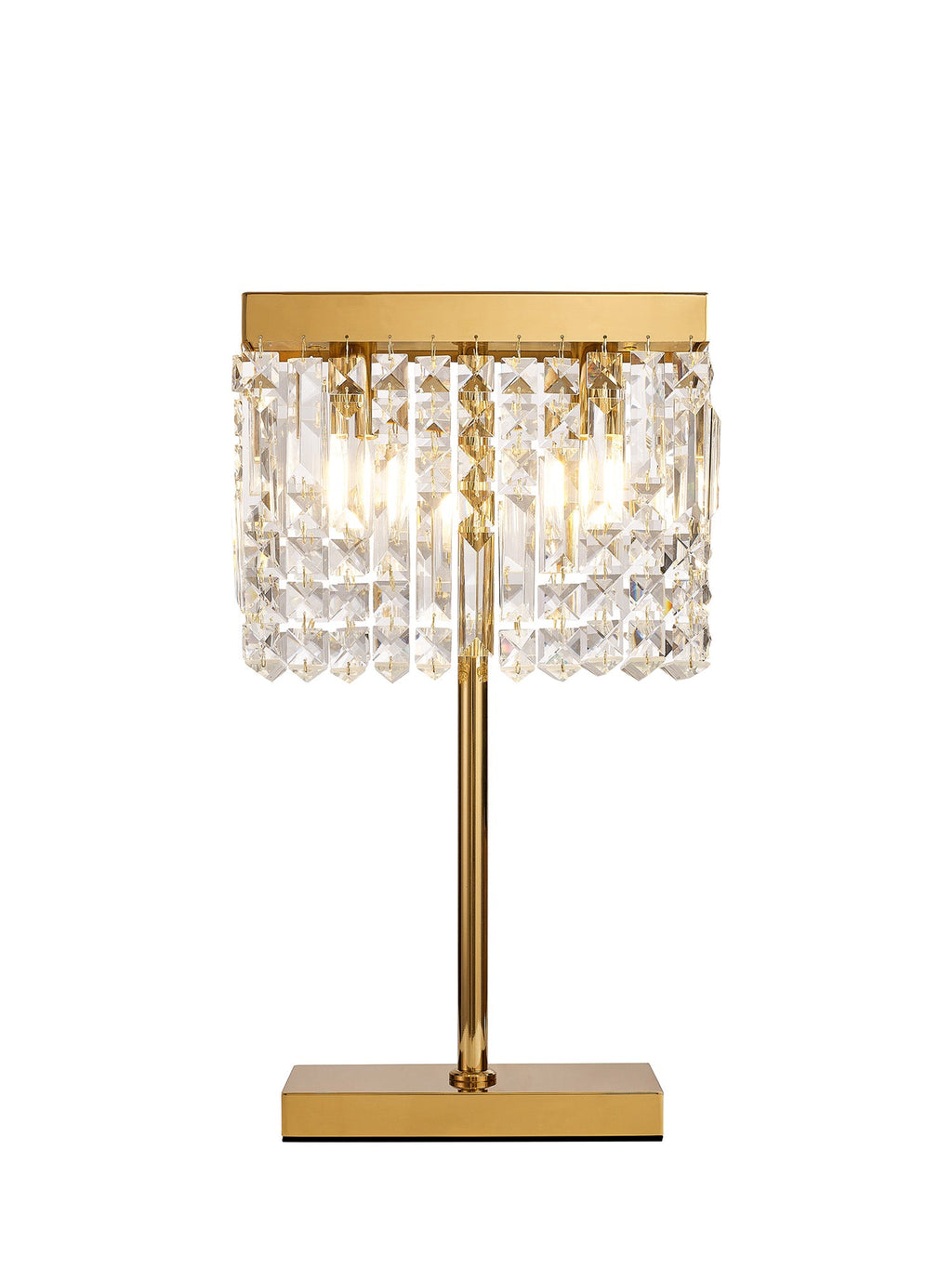 Luminosity Designs Ltd - Cruise 30x10cm Rectangular Chandelier Style Crystal Table Lamp, 2 Light E14 - Luminosity Designs Ltd