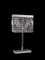 Luminosity Designs Ltd - Cruise 30x10cm Rectangular Chandelier Style Crystal Table Lamp, 2 Light E14 - Luminosity Designs Ltd