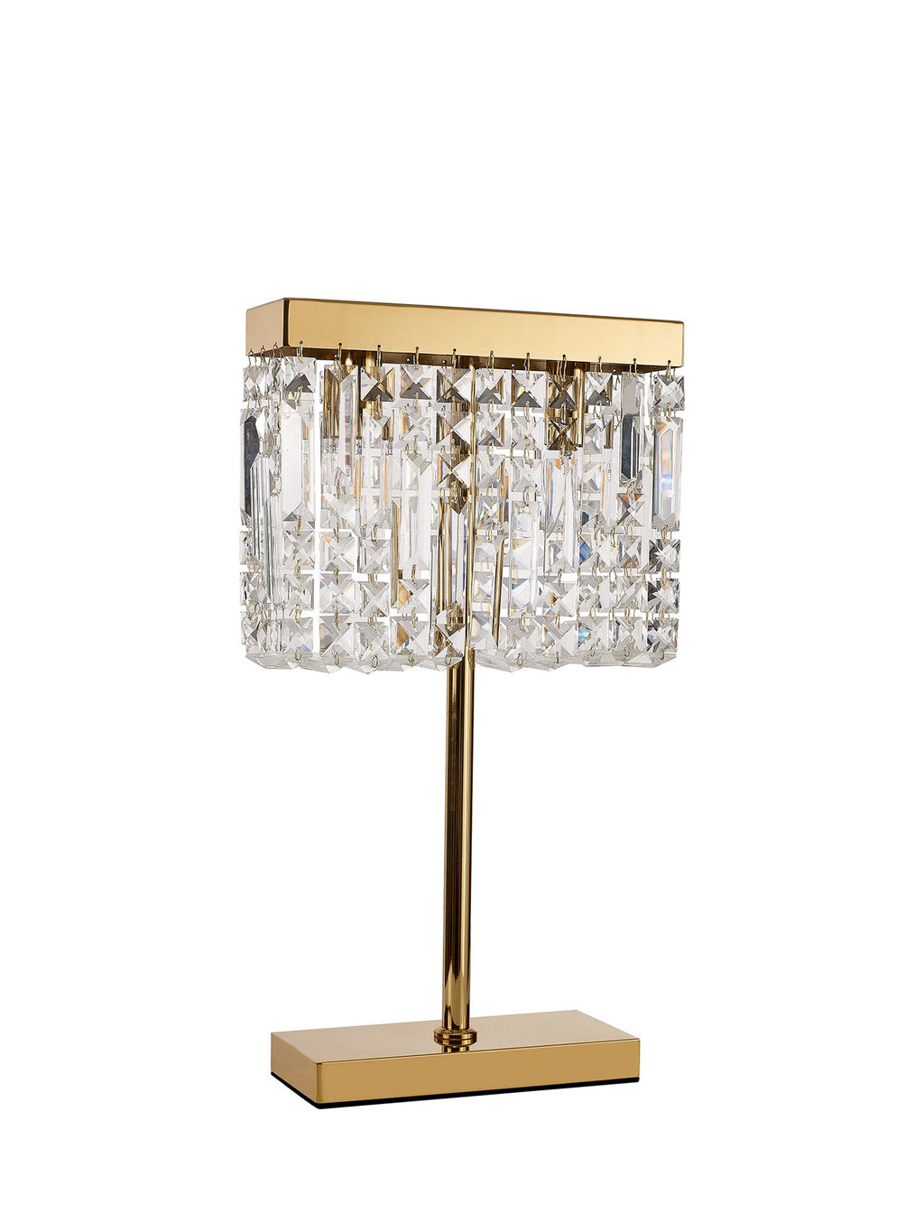 Luminosity Designs Ltd - Cruise 30x10cm Rectangular Chandelier Style Crystal Table Lamp, 2 Light E14 - Luminosity Designs Ltd