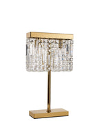 Luminosity Designs Ltd - Cruise 30x10cm Rectangular Chandelier Style Crystal Table Lamp, 2 Light E14 - Luminosity Designs Ltd