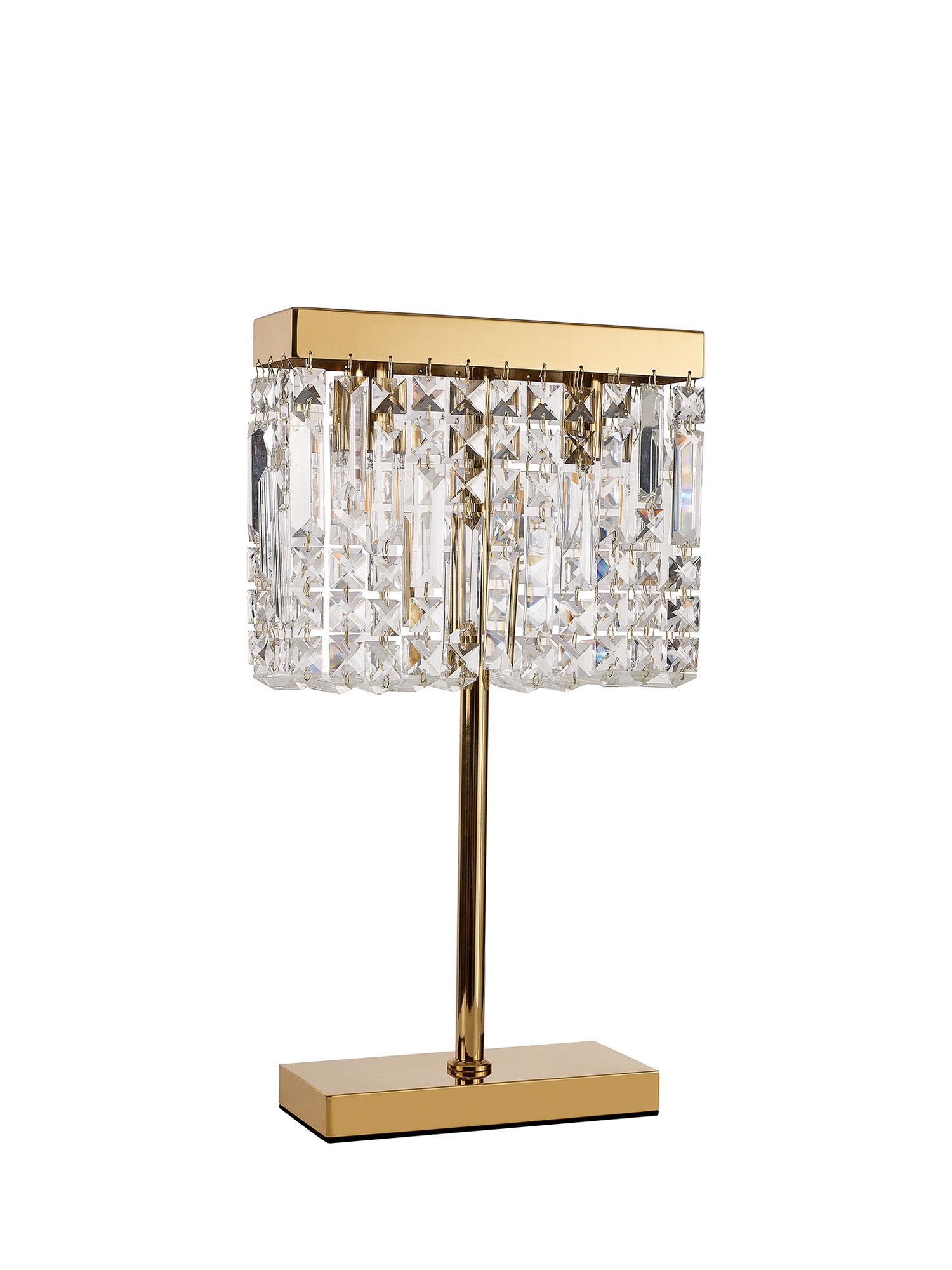 Luminosity Designs Ltd - Cruise 30x10cm Rectangular Chandelier Style Crystal Table Lamp, 2 Light E14 - Luminosity Designs Ltd